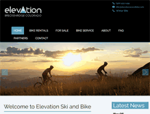 Tablet Screenshot of elevationskiandbike.com